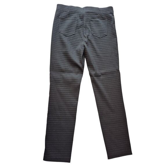 Womens NWT TRIBAL Sz. 12, Black Textured Stretch Slacks Skinny Pants - Picture 1 of 8